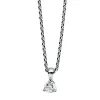Collier 585/14K Weissgold Diamant 0.15ct. 42 cm