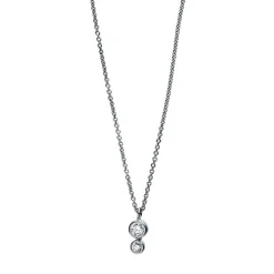 Collier 750/18K Weissgold Diamant 0.11ct. 45 cm