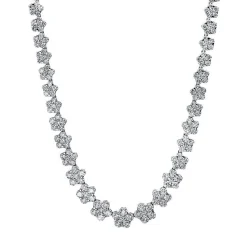 Collier 750/18K Weissgold Diamant 15.74ct. 43 cm
