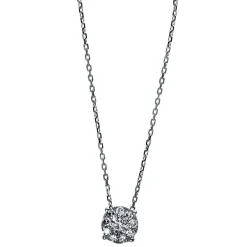 Collier 750/18K Weissgold Diamant 0.41ct. 40 cm