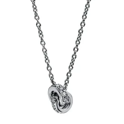 Collier 750/18K Weissgold Diamant 0.1ct. 42 cm