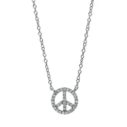 Collier 750/18K Weissgold Diamant 0.14ct. 43 cm