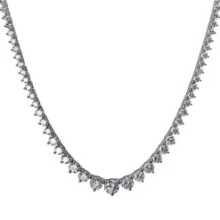 Collier 750/18K Weissgold Diamant 10.02ct. 43 cm