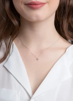 Collier 585/14K Weissgold Diamant 0.25ct.
