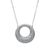 Collier 750/18K Weissgold Kreis Diamant 1.11ct. 42 cm