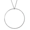 Collier 750/18K Weissgold Kreis Diamant 0.31ct. 45 cm