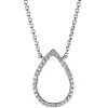 Collier 585/14K Weissgold Tropfen Diamant 0.09ct. 40 cm
