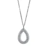 Collier 585/14K Weissgold Tropfen Diamant 0.2ct. 40 cm