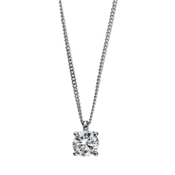 Collier 750/18K Weissgold/Platin 950 Diamant 0.45ct.