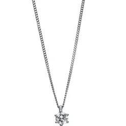 Collier 750/18K Weissgold/Platin 950 Diamant 0.2ct.