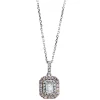 Collier 585/14K Weissgold/Rotgold Diamant 0.77ct.