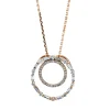 Collier 750/18K Weissgold/Rotgold Diamant 0.42ct.