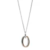 Collier 750/18K Weissgold/Rotgold Diamant 0.03ct.