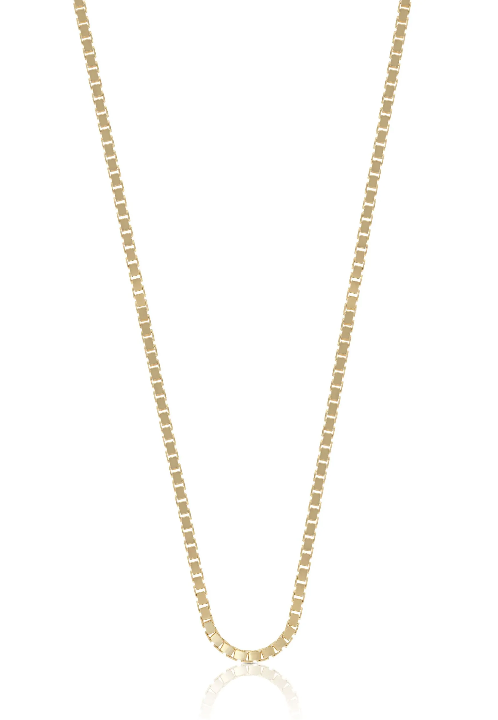 Collier 8-Kant Venezianer Gelbgold 750, 1.8mm, 38cm