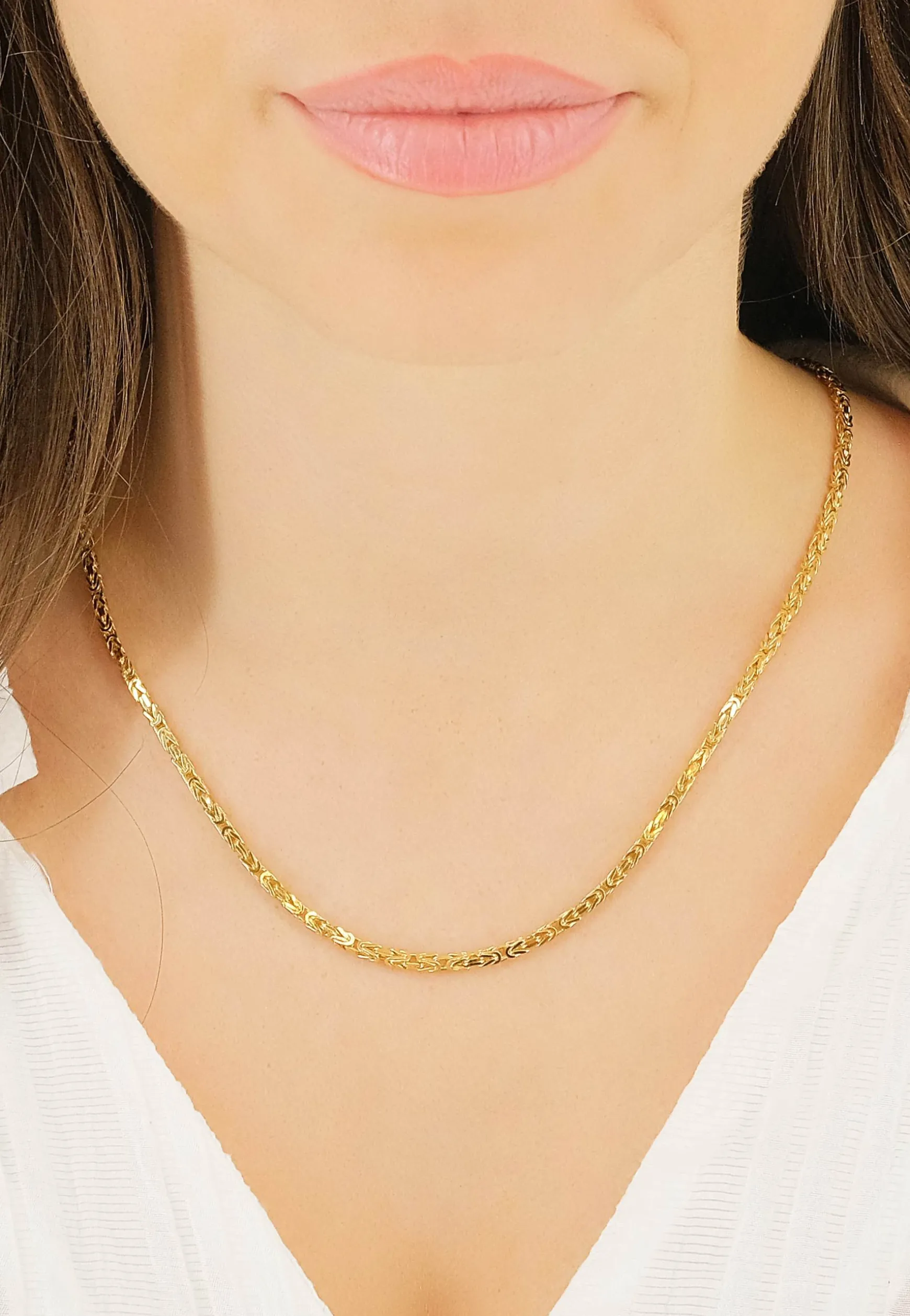 Collier Königskette Gelbgold 750, 2.3mm, 50cm