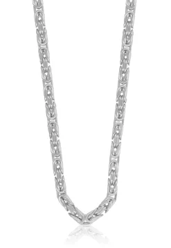 Collier Königskette klassisch Weissgold 750, 4mm, 45cm