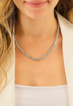 Collier Königskette klassisch Weissgold 750, 4mm, 45cm