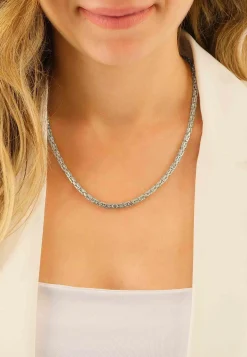 Collier Königskette klassisch Weissgold 750, 3.5mm, 45cm