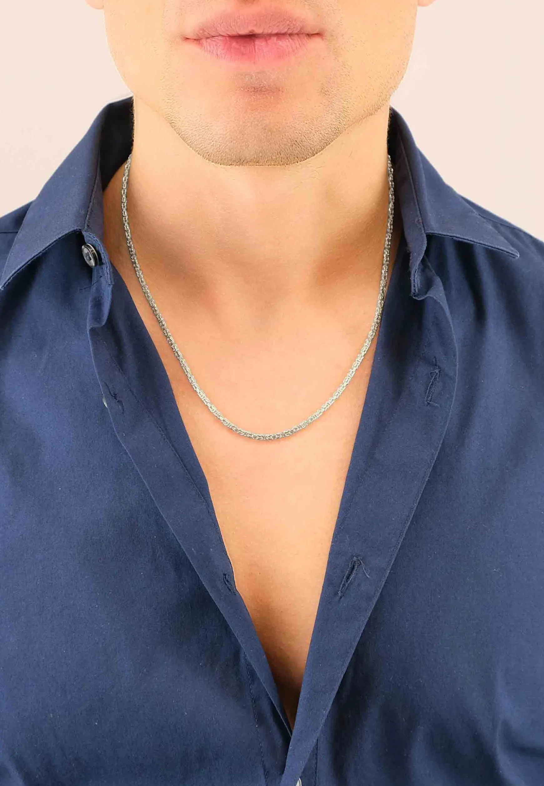 Collier Königskette klassisch Weissgold 750, 2mm, 45cm