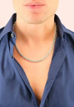 Collier Königskette klassisch Weissgold 750, 4mm, 45cm