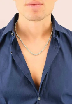 Collier Königskette klassisch Weissgold 750, 3.5mm, 45cm