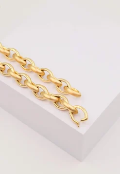 Collier Navette Gelbgold 750, 48cm, 9.5mm