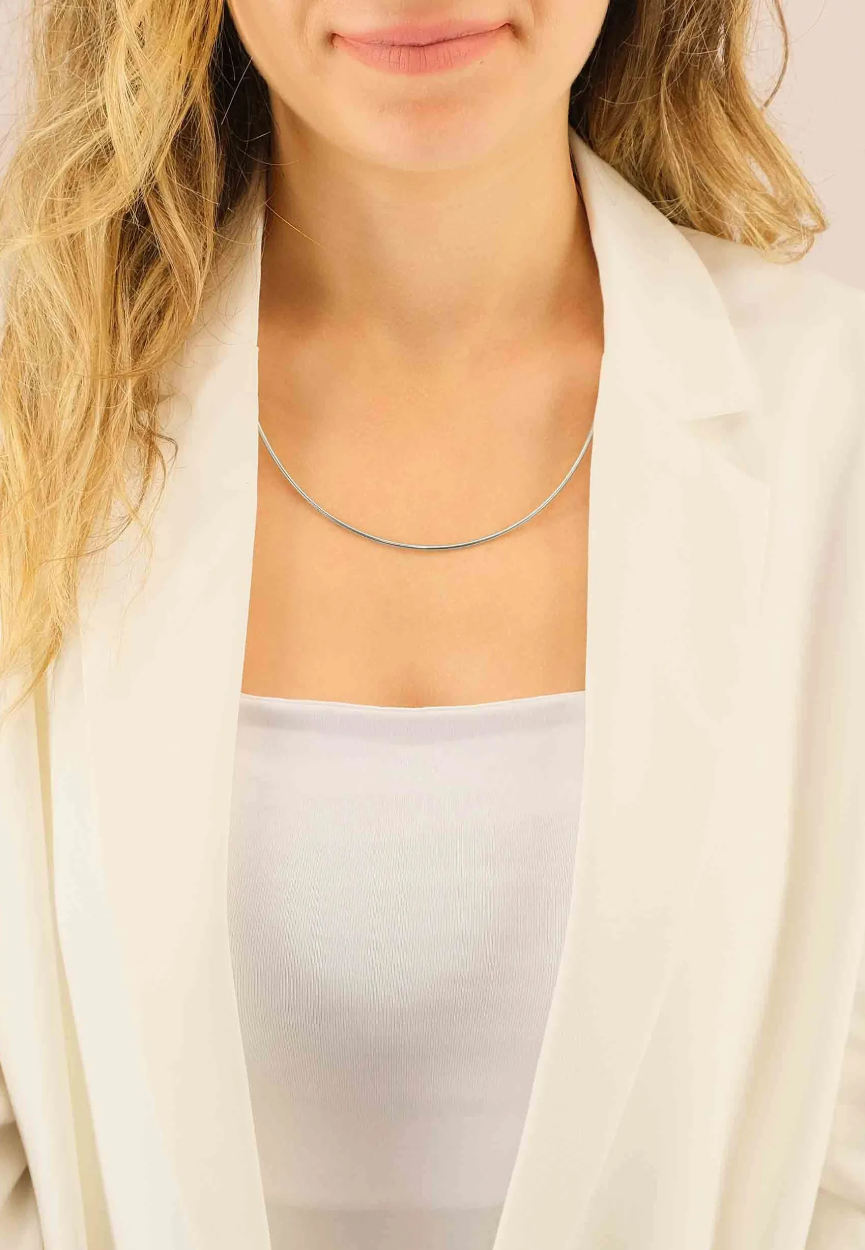 Collier Omega Glied Weissgold 750, 1.8mm, 42cm