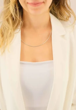 Collier Omega Glied Weissgold 750, 1mm, 45cm