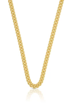 Collier Panzer Gelbgold 750, 4mm, 45cm