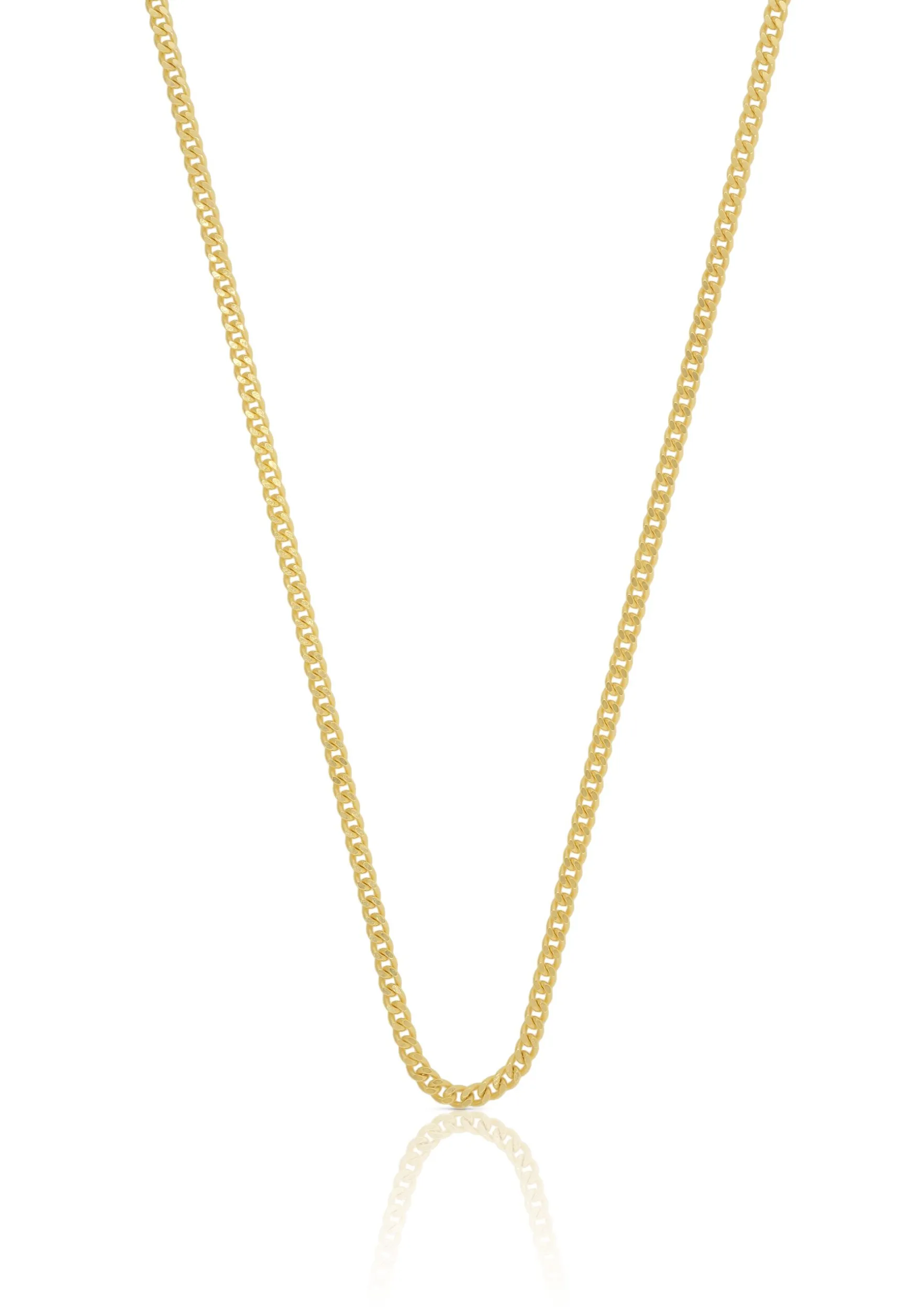 Collier Panzer Gelbgold 585, 1.7mm, 55cm