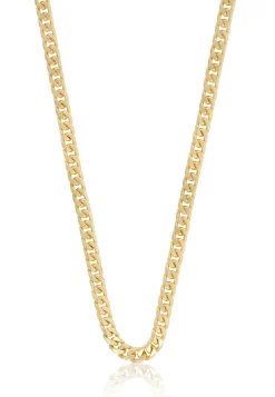 Collier Panzer Gelbgold 375, 4mm, 50cm