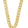 Collier Panzer Gelbgold 750, 7mm, 50cm