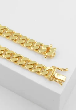 Collier Panzer Gelbgold 750, 6mm, 45cm