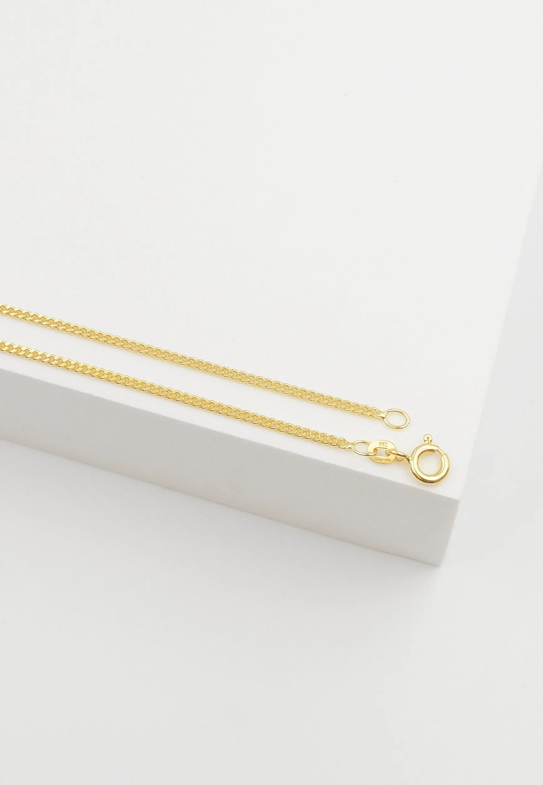 Collier Panzer Gelbgold 585, 1.7mm, 55cm