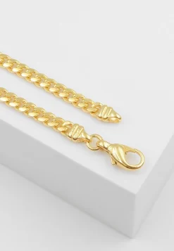 Collier Panzer Gelbgold 750, 4mm, 55cm