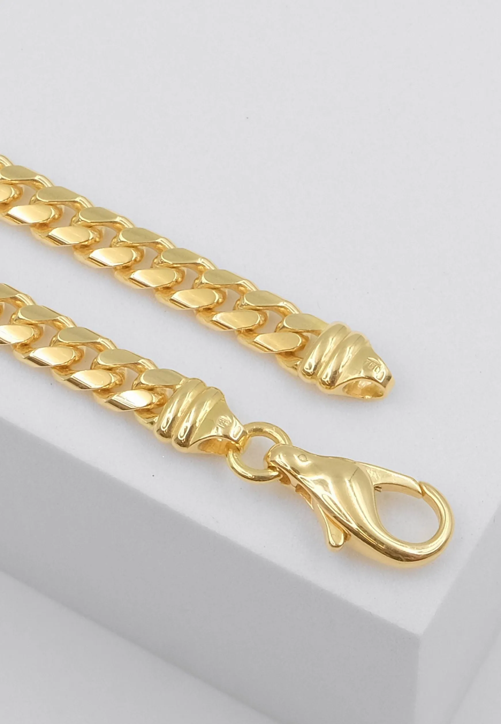 Collier Panzer Gelbgold 750, 5.2mm, 50cm