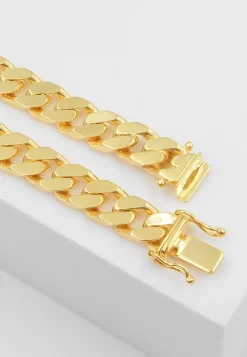 Collier Panzer Gelbgold 750, 7mm, 50cm