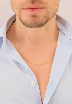 Collier Panzer Gelbgold 750, 2.4mm, 50cm