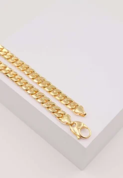 Collier Panzer Gelbgold 750, 7mm, 45cm