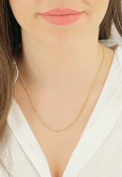 Collier Panzer Gelbgold 585, 1.7mm, 55cm