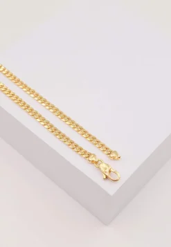 Collier Panzer Gelbgold 375, 4mm, 50cm