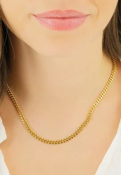 Collier Panzer Gelbgold 750, 4mm, 55cm