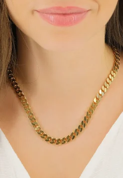 Collier Panzer Gelbgold 750, 7mm, 50cm