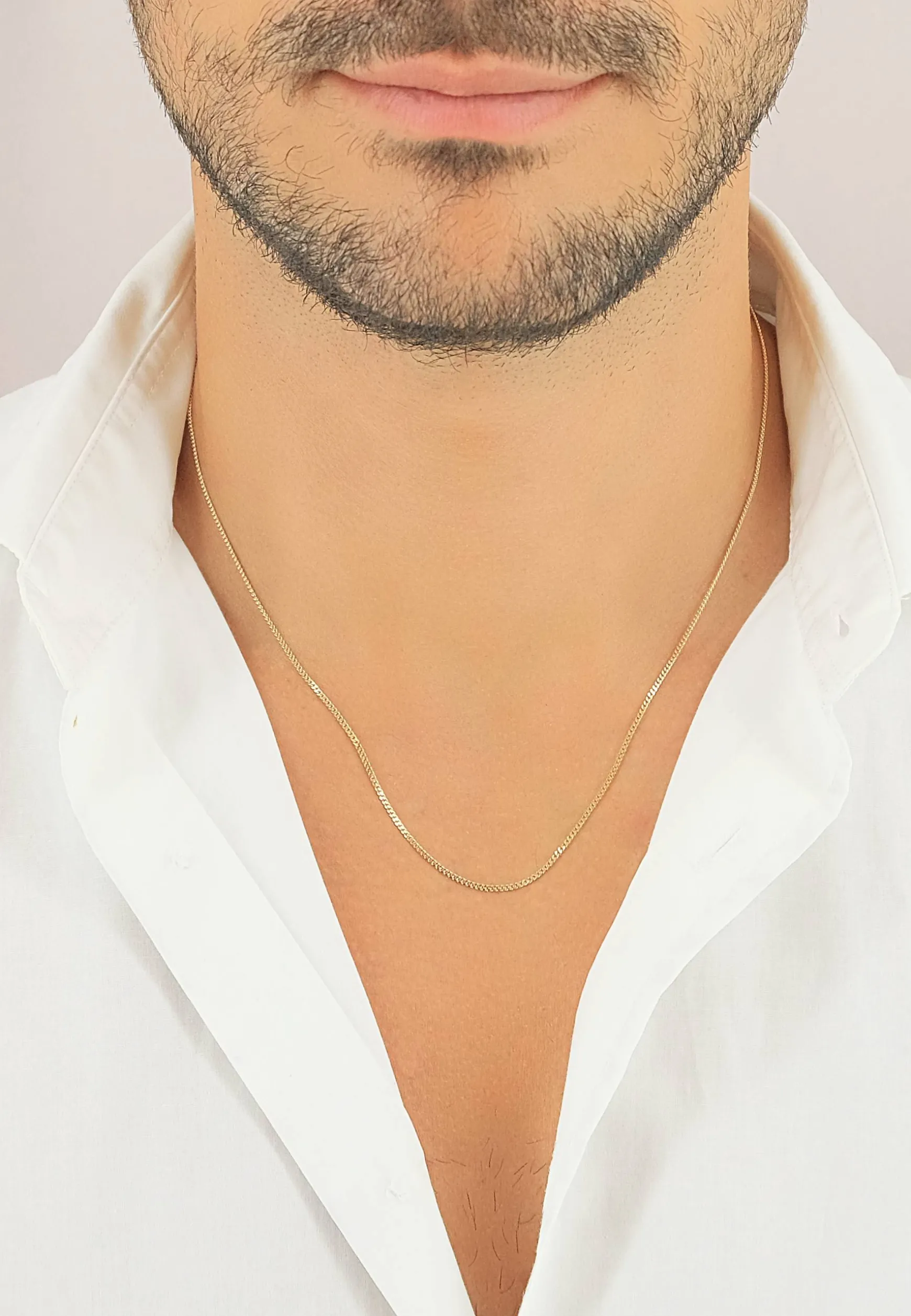 Collier Panzer Gelbgold 585, 1.4mm, 50cm