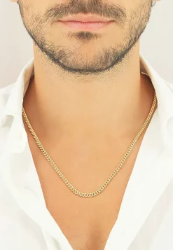 Collier Panzer Gelbgold 750, 4mm, 45cm