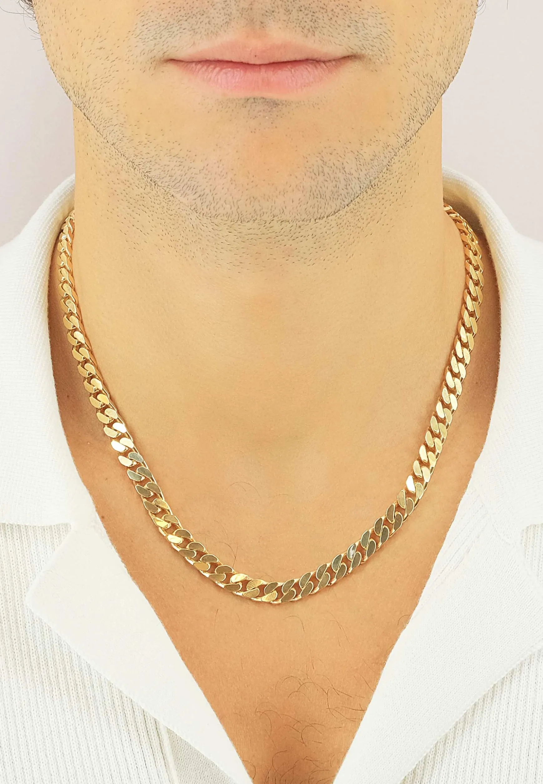 Collier Panzer Gelbgold 750, 7mm, 45cm