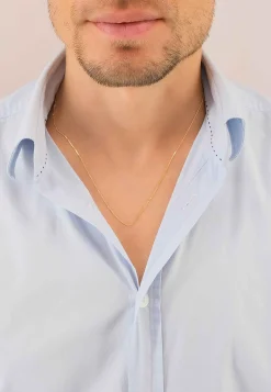 Collier Panzer Gelbgold 750, 1mm, 45cm