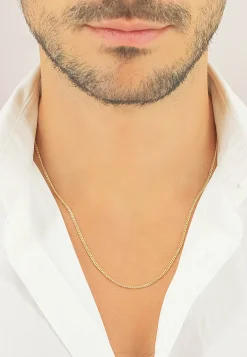 Collier Panzer Gelbgold 585, 1.7mm, 55cm