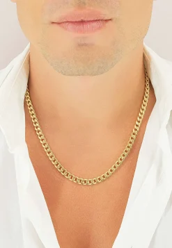 Collier Panzer Gelbgold 750, 6mm, 45cm