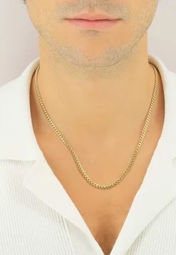 Collier Panzer Gelbgold 750, 4mm, 55cm